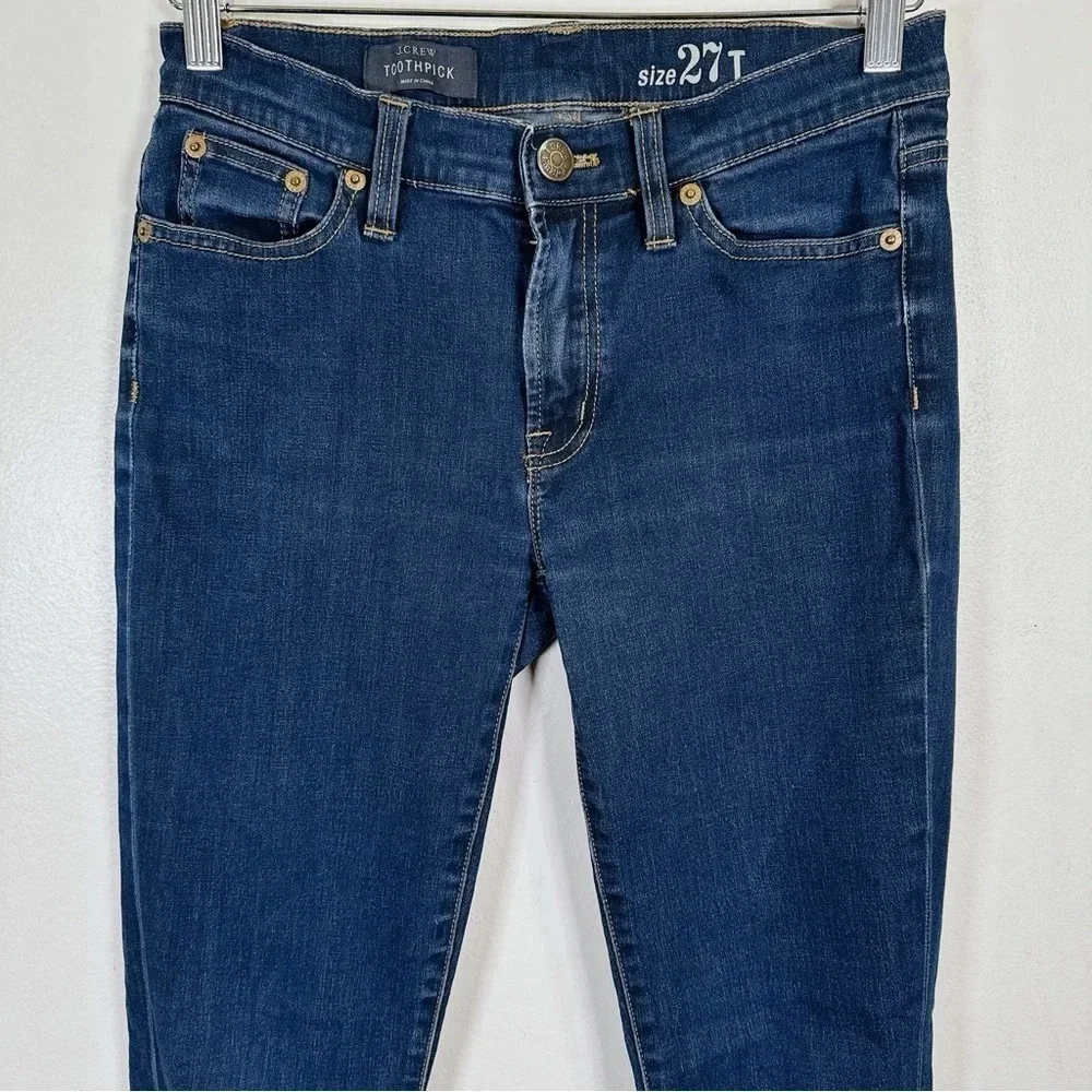 J.Crew Dark Wash Toothpick Skinny Jeans